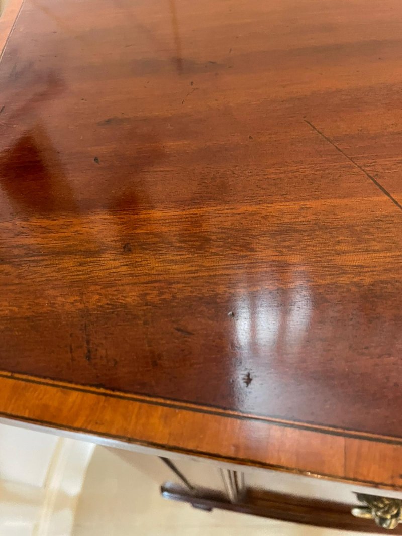 Quality Antique Edwardian Inlaid Mahogany Bow Fronted Sideboard - Image 5